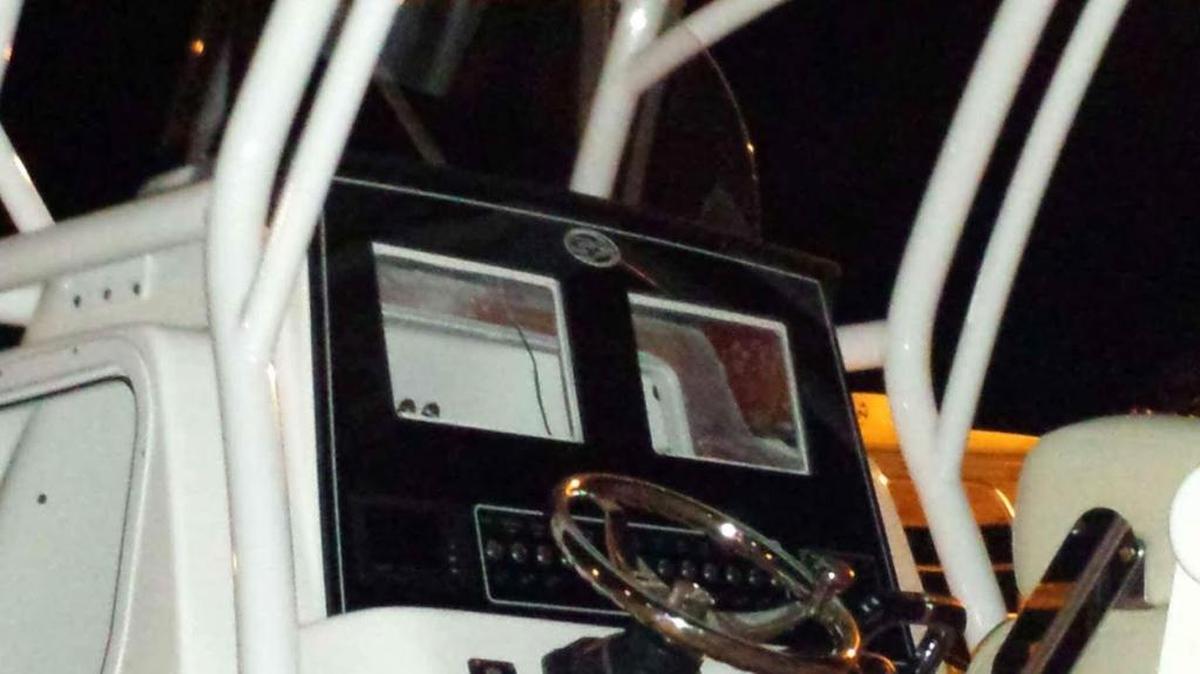 
This is one of eight boats missing electronics at Unique Marine in Tavernier. Monroe Sheriff’s Office deputies arrested two South Florida men in connection with the burglaries.
