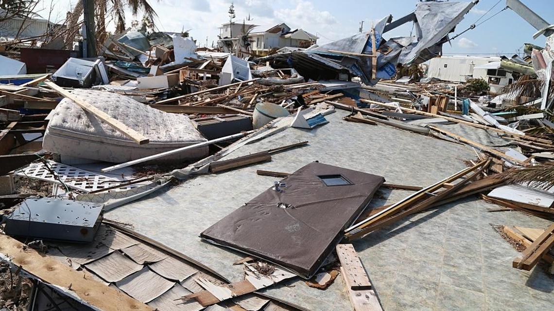View of a destroyed home that was toppled by Hurricane Irma in Big Pine Key on Saturday, Sept. 16, 2017. Fourteen people in Monroe County died from storm-related incidents, the county’s Medical Examiner’s Office said Wednesday, Sept. 20 2017.