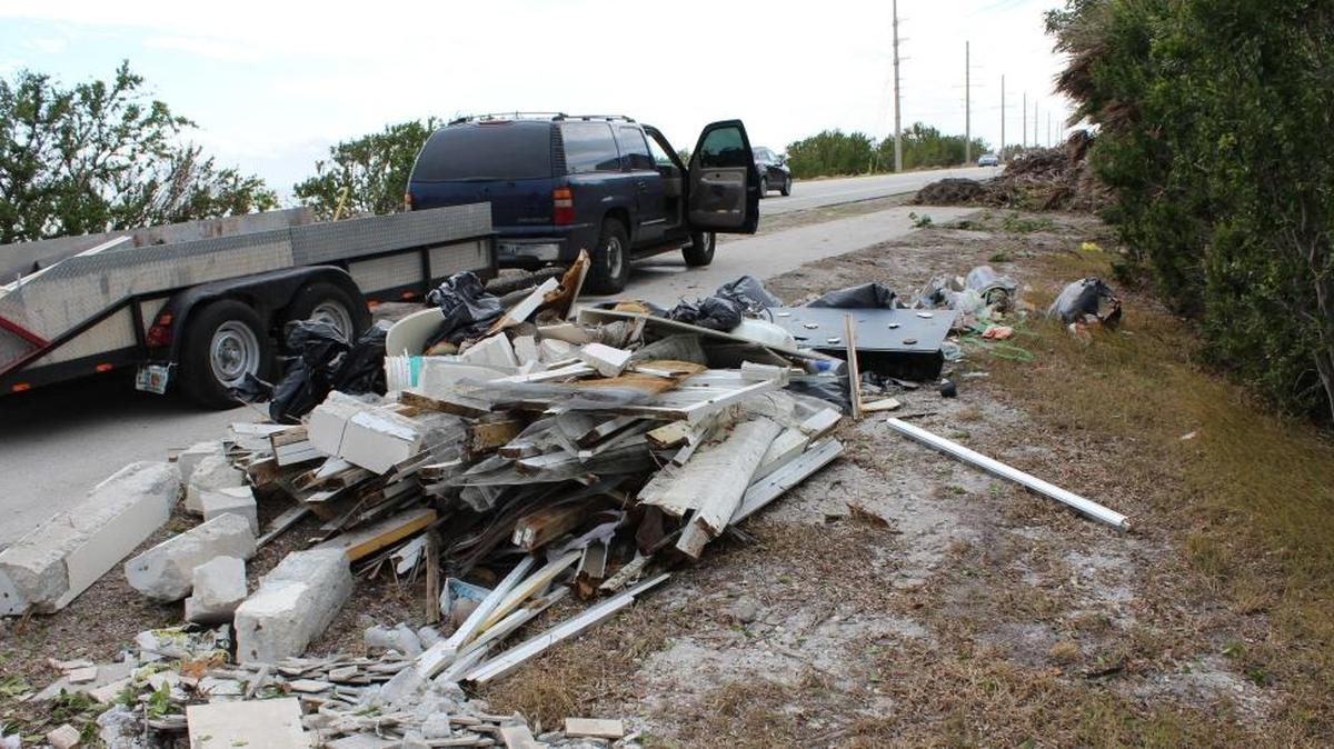 This is the trash the group is accused of leaving behind.