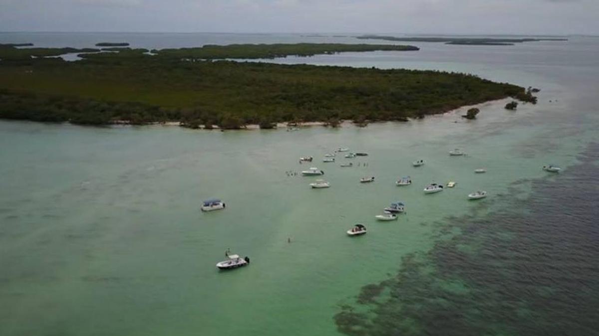 An aerial view of Snipe Point near Key West.