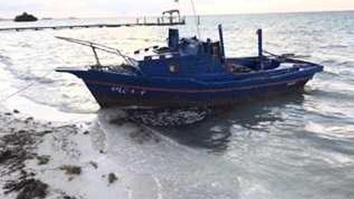This is the boat that carried Monday's arrivals to Islamorada.