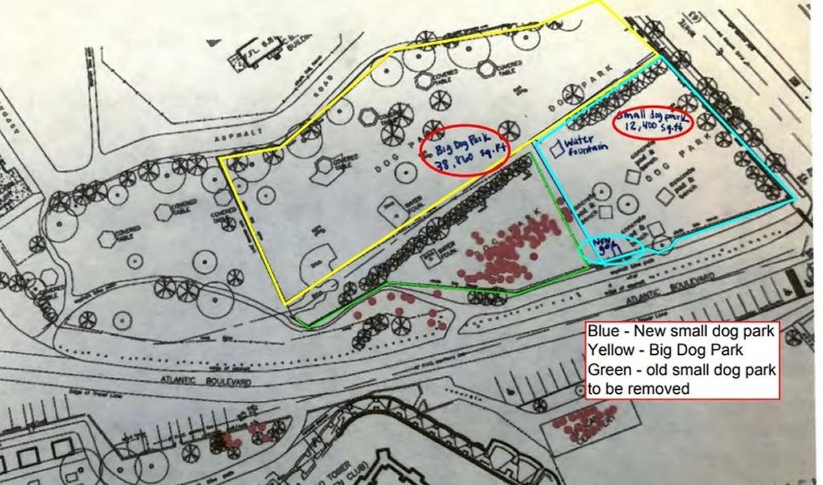 The county released this map of the dog park plans.