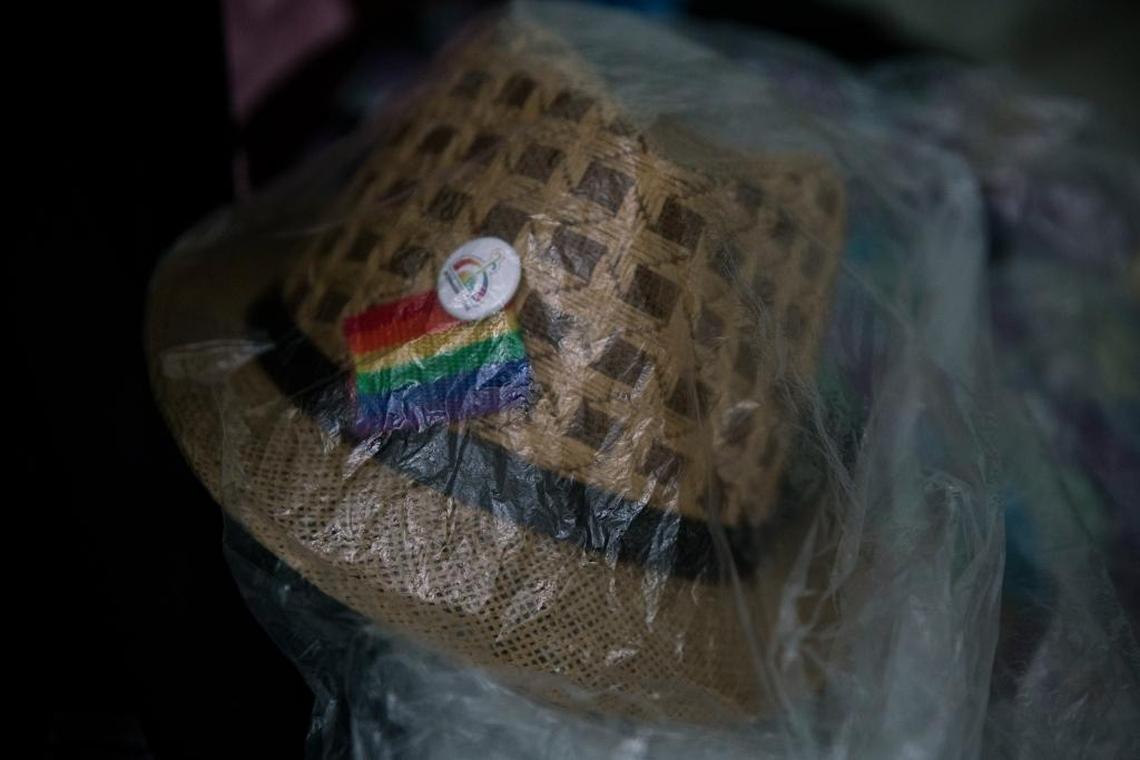 The now-recognizable fedora Christopher Hansen wore sits by his front door. Hansen usually wears it now for media interviews and public events.