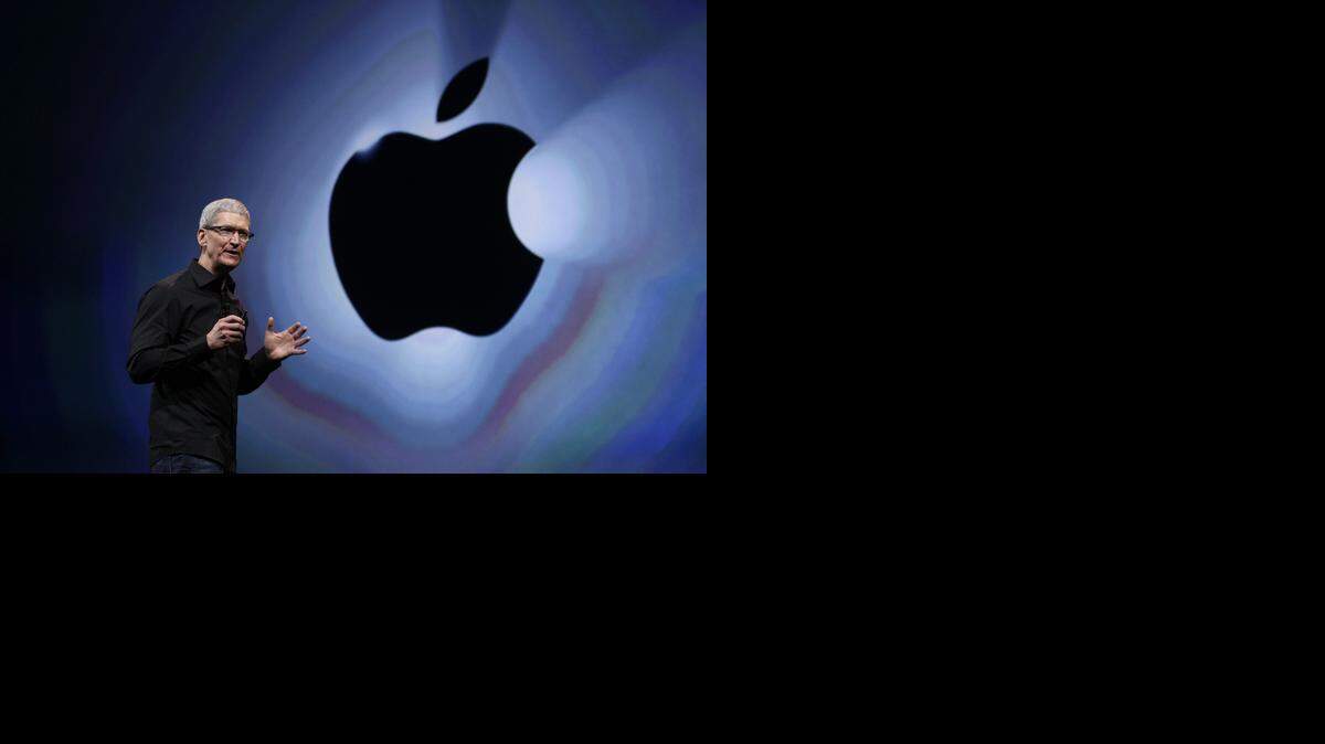 
Apple CEO Tim Cook speaks during an Apple event in 2012.
