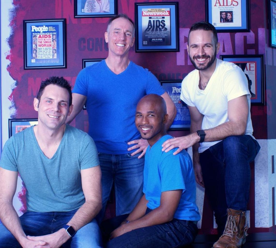 2016: South Florida PrEP activists John Byrne, Stephen Fallon, Christophe' Moore and Juan Oves Jr.