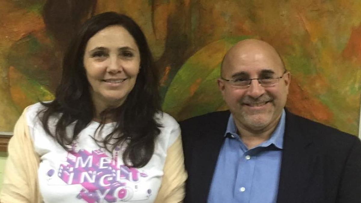 Mariela Castro and Evan Wolfson in Havana on Thursday.