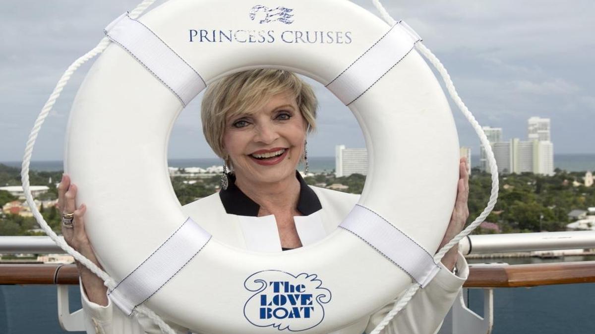Florence Henderson, who appeared on ‘The Love Boat’ in 1977, 1978, 1980, 1981, 1983, 1985 and 1987, has fun on the Gold Carpet at the 2014 ‘Love Boat’ in Port Everglades in Broward County.
