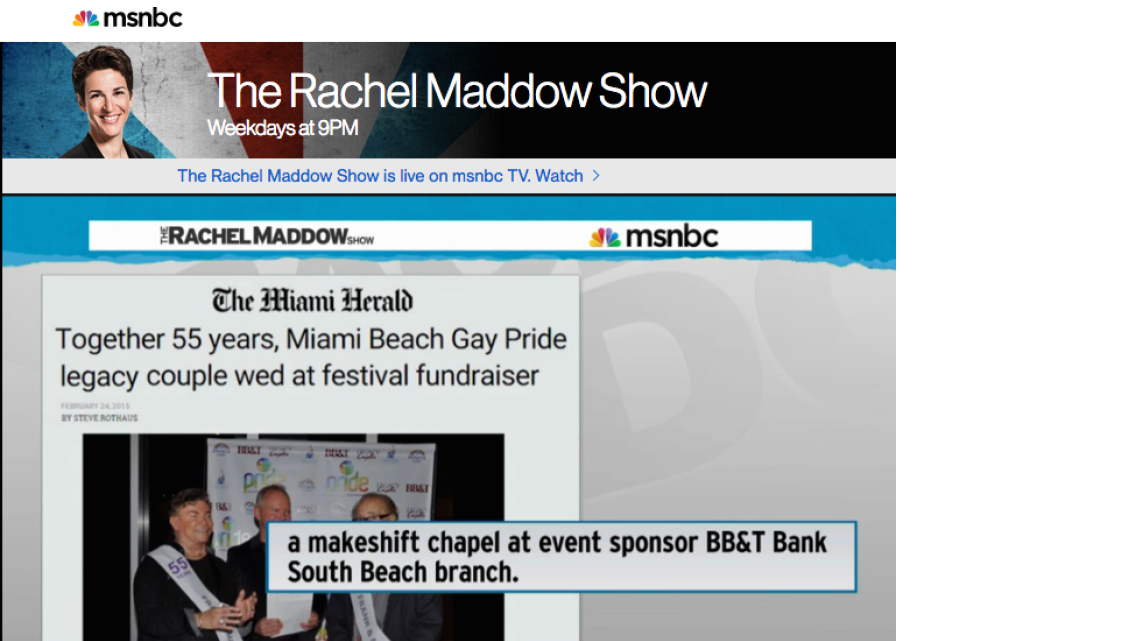 
The Rachel Maddow show website on Thursday, June 11.
