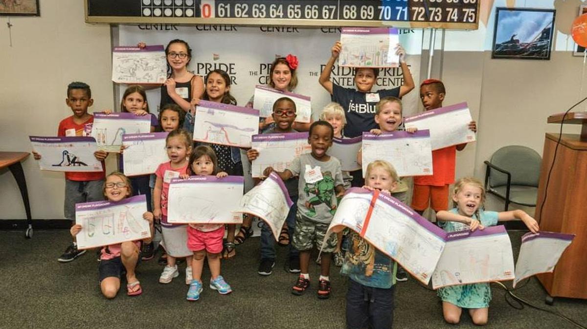 
The Pride Center, along with JetBlue and Kaboom, hosted Design Day! for parents and children on Aug. 18, 2015.

