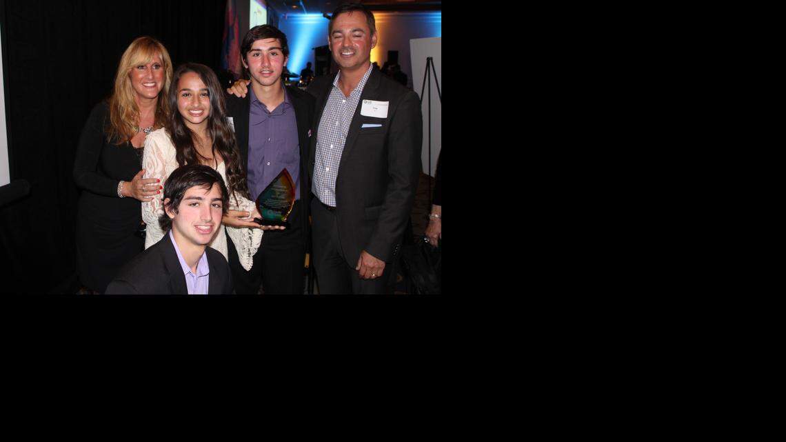 
Jazz Jennings with her family Sunday at Equality Florida’s annual Broward Gala.
