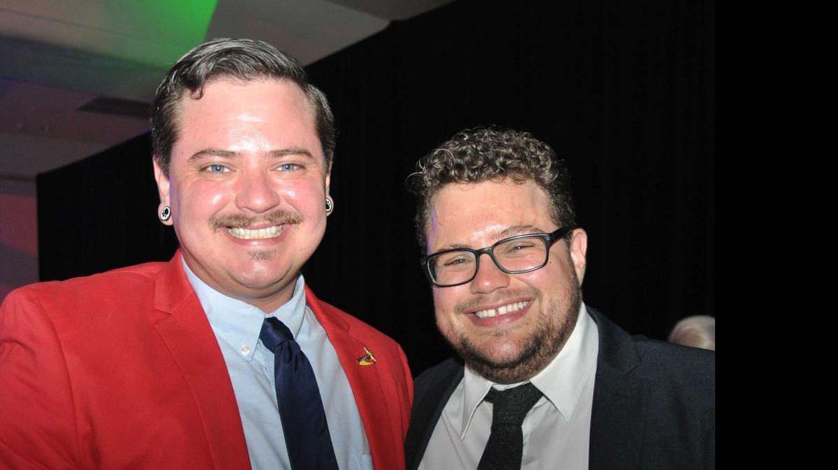 
Union activist Tobias Packer, left, and Rodrigo Heng-Lehtinen at the 2014 Miami Recognition Dinner in Miami Beach.
