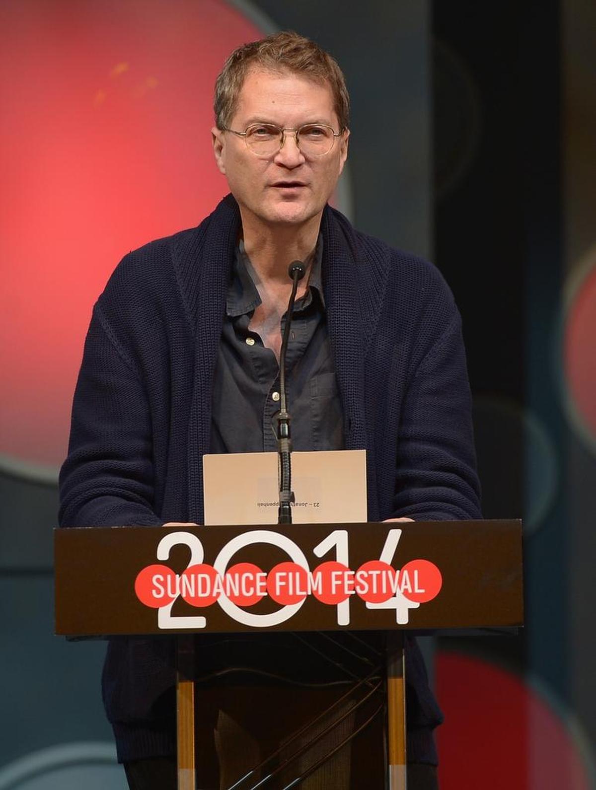 Editor Jonathan Oppenheim, son of Oscar-winning movie star Judy Holliday, speaks onstage at the Awards Night Ceremony at Basin Recreation Field House during the 2014 Sundance Film Festival on January 25, 2014 in Park City, Utah.