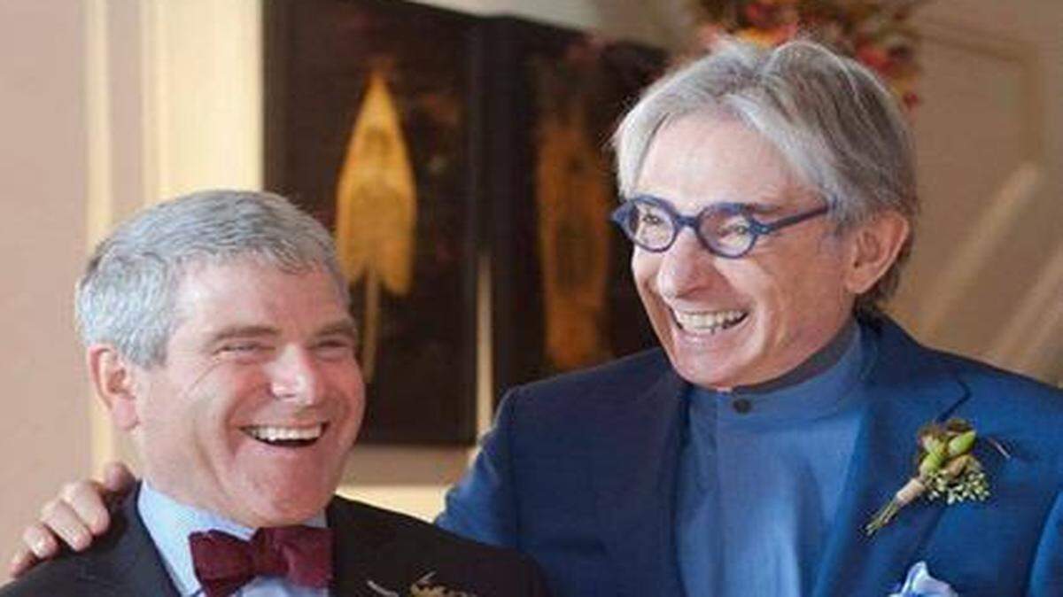 
Joshua Robison and Michael Tilson Thomas, in a photo taken by Robison’s sister, Deborah.
