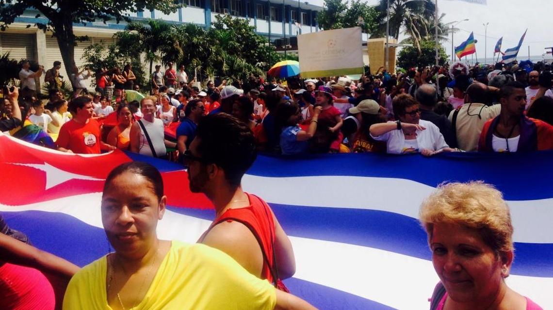 Gay pride is celebrated during a 2016 parade in Havana. Now, Cuba’s National Assembly  is considering legalizing gay marriage.