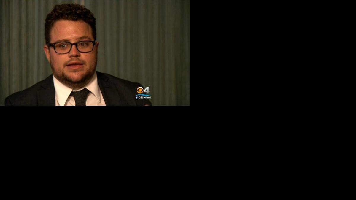 
Rodrigo Lehtinen, trans son of Miami Republican U.S. Rep. Ileana Ros-Lehtinen, in a frame grab from a CBS4 News interview.
