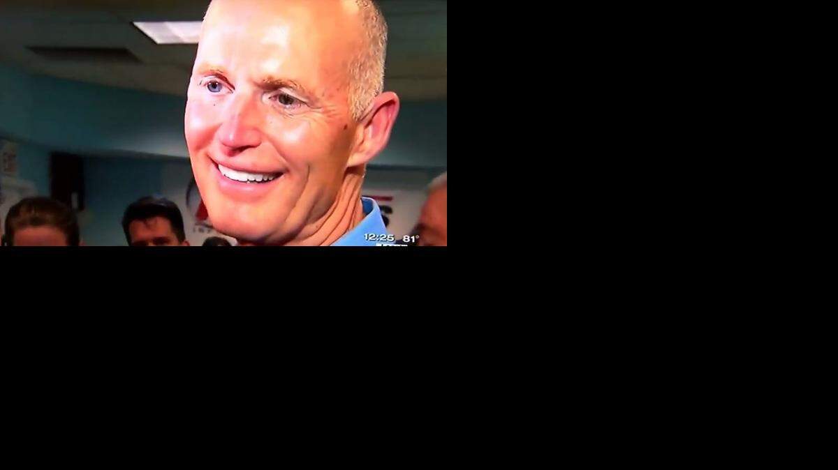 
A framegrab of Florida Gov. Rick Scott from WPLG-TV’s ‘This Week In South Florida’ on Oct. 26.

