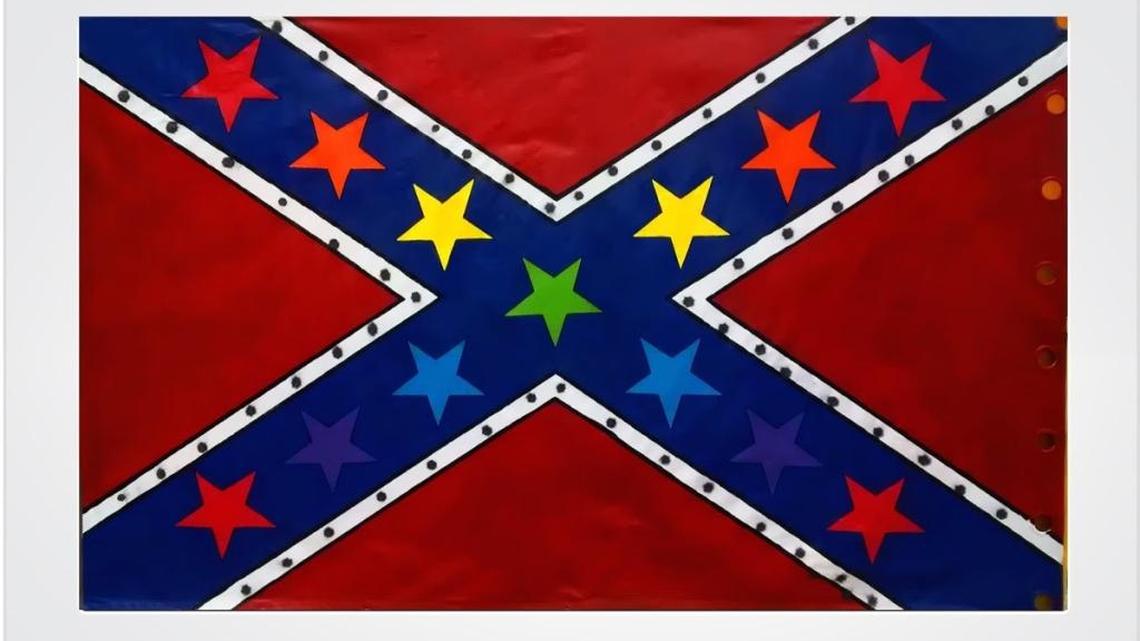 ‘Spectral Confederation,’ a 2015 painting by controversial Canadian artist Viktor Mitic, recently released in support of the LGBT community in North America and the Orlando shooting victims.