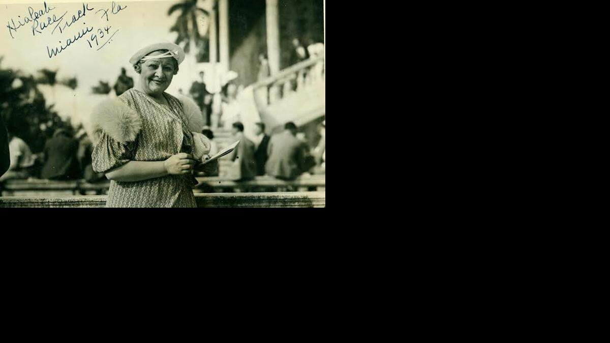 
Worldwide superstar Sophie Tucker visits Hialeah Park in the 1934.
