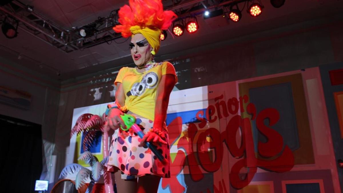 Adora entertains Sunday, April 3, at the inaugural Señor Frogs Drag Brunch in Miami Beach.