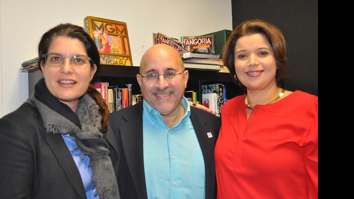 
Miami Beach attorney Elizabeth Schwartz, Freedom to Marry founder Evan Wolfson and CNN political contributor Ana Navarro at a Freedom to Marry town hall at O Cinema Wynwood in Miami on Dec. 10, 2014.
