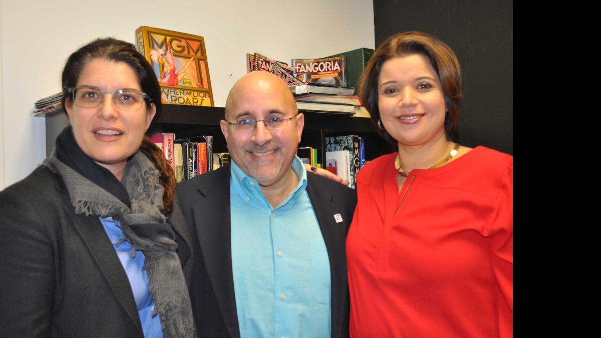 
Miami Beach attorney Elizabeth Schwartz, Freedom to Marry founder Evan Wolfson and CNN political contributor Ana Navarro at a Freedom to Marry town hall at O Cinema Wynwood in Miami on Dec. 10, 2014.
