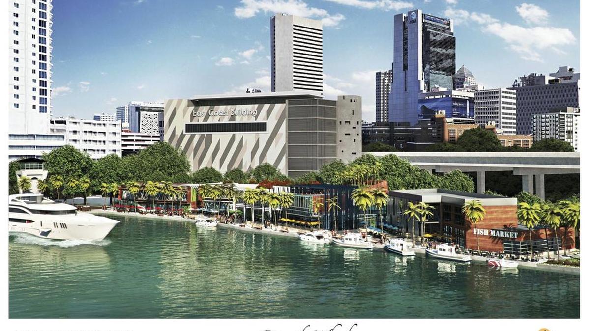 A rendering of Riverside Wharf.