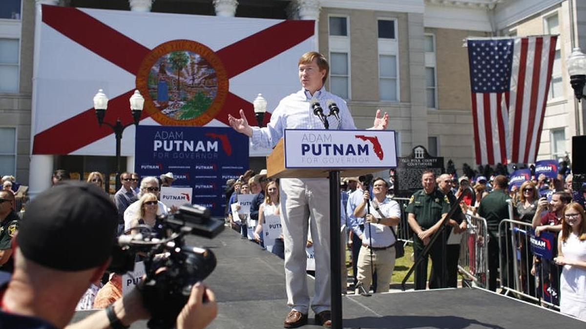 Florida Agriculture Commissioner Adam Putnam announced his bid for Florida governor in at the old Polk County Courthouse in Bartow on May 10, 2017.