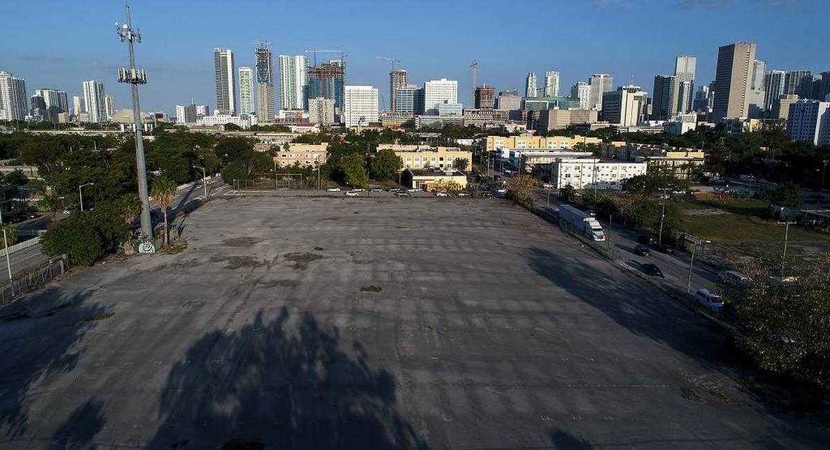 Planned site of the David Beckham soccer stadium in Overtown.