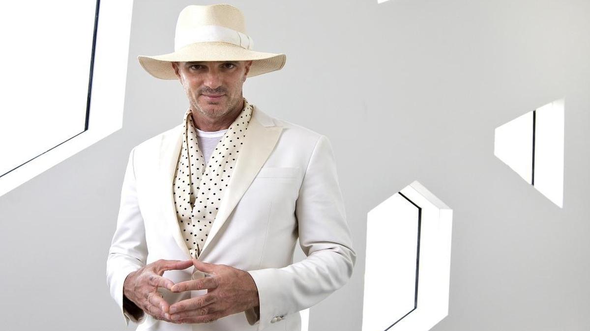 Developer Alan Faena poses inside the Faena Forum, designed by Rem Koolhaas, on Monday, Aug. 29, 2016. The Faena Forum is his arts center that is part of his Mid-Beach Faena District.