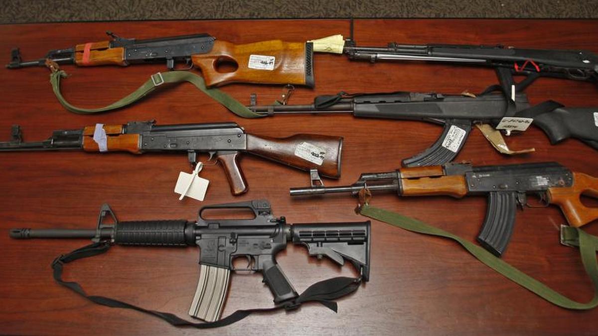 A South Florida man was arrested for trying to export five AK-47 assault rifles to Bolivia similar to the ones above.