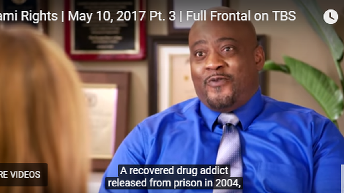 Desmond Meade appeared on Samantha Bee’s show May 10 to discuss Florida’s law that takes away felons’ voting rights.