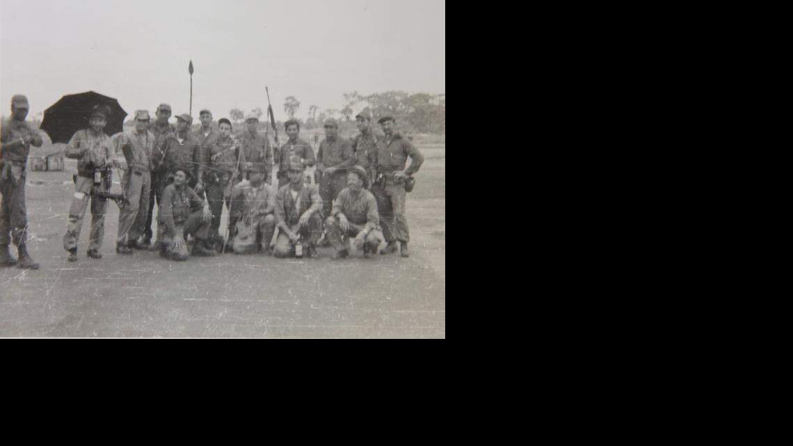 
A group photo of Cuban CIA paramilitaries, who were part of a mission that rescued two dozen American and European hostages during fighting in the Belgian Congo 50 years ago.

