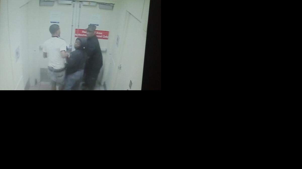 
Miami police need to identify two of the men (one wearing a white shirt, the other in a black hoodie) carrying 16-year-old Richard Hallman into the hospital. Hallman was shot and killed Tuesday in Allapattah.
