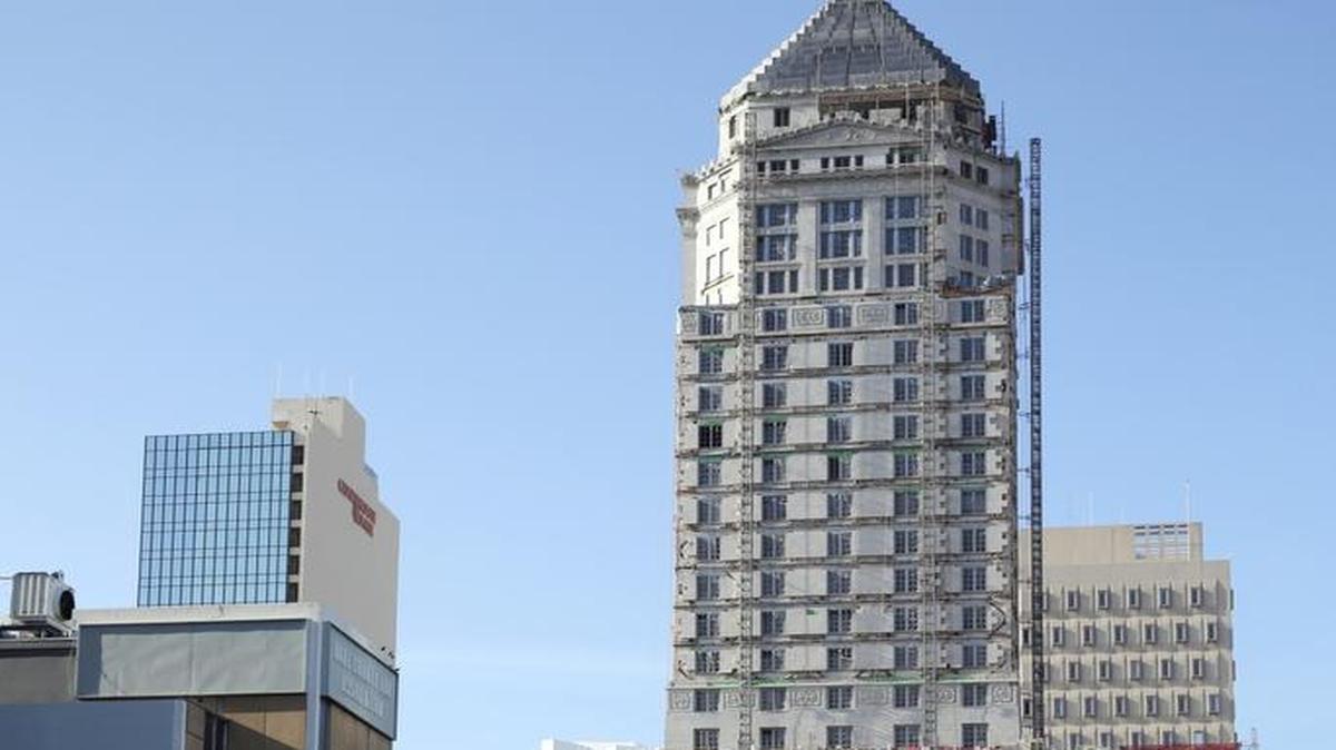 The historic civil courthouse at 73 West Flagler Street that is at the center of a debate over whether to build a replacement