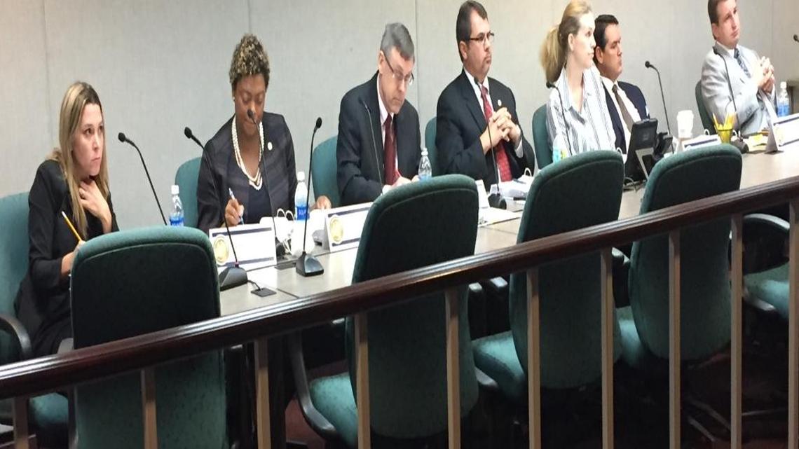 Members of the House Select Committee on Member Conduct listen to the evidence presented to them Tuesday against Rep. Daisy Baez, D-Coral Gables. They voted to conclude there is probable cause to believe she did not live in her district when she was elected.