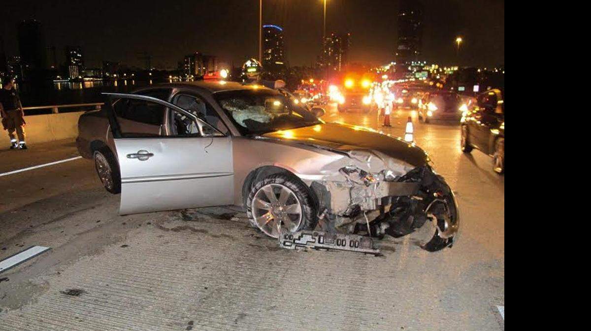 
A car slammed into a bicyclist Monday night, sending the man and his bicycle off the Julia Tuttle Causeway Bridge and into the water 50-feet below. His body and bicycle were later found. 

