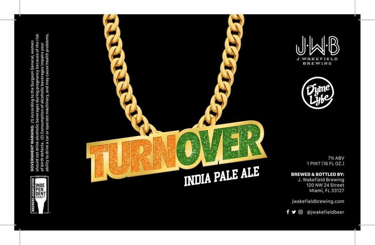 The logo for J. Wakefield Brewing’s Turnover Chain IPA.