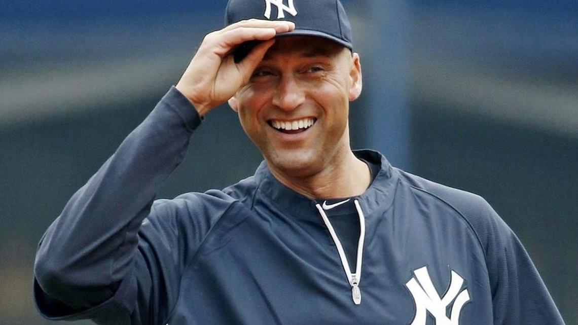 Derek Jeter adjusts his cap before the home opener baseball game against the Baltimore Orioles at Yankee Stadium in New York in 2014. Jeter has had as close to perfect a career as a major leaguer can have. Still, five years from now, don't expect the New York Yankees' captain to be a unanimous selection to baseball's Hall of Fame.