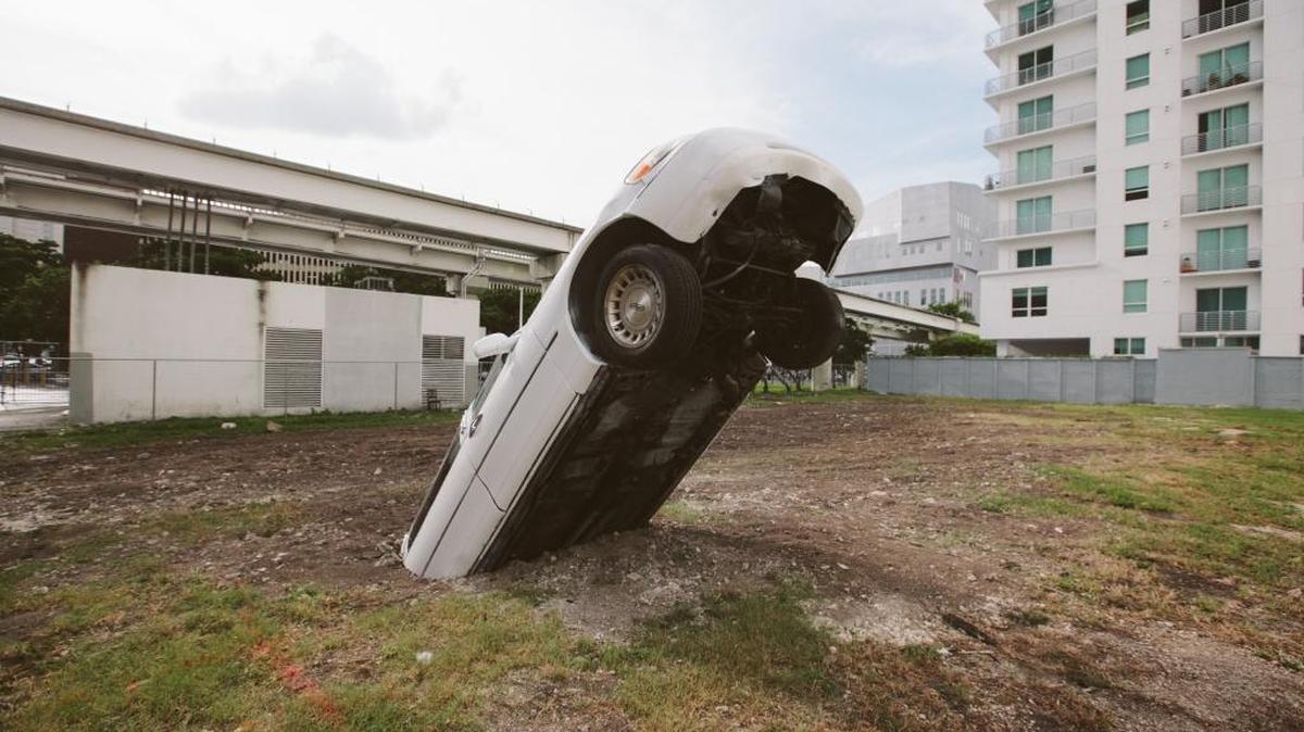Nate Page’s “Limo, 2015” is part of Fringe Projects’ efforts to bring public art to unconventional places. Fringe Projects is one of the 53 grant recipients from the 2015 Knight Arts Challenge.