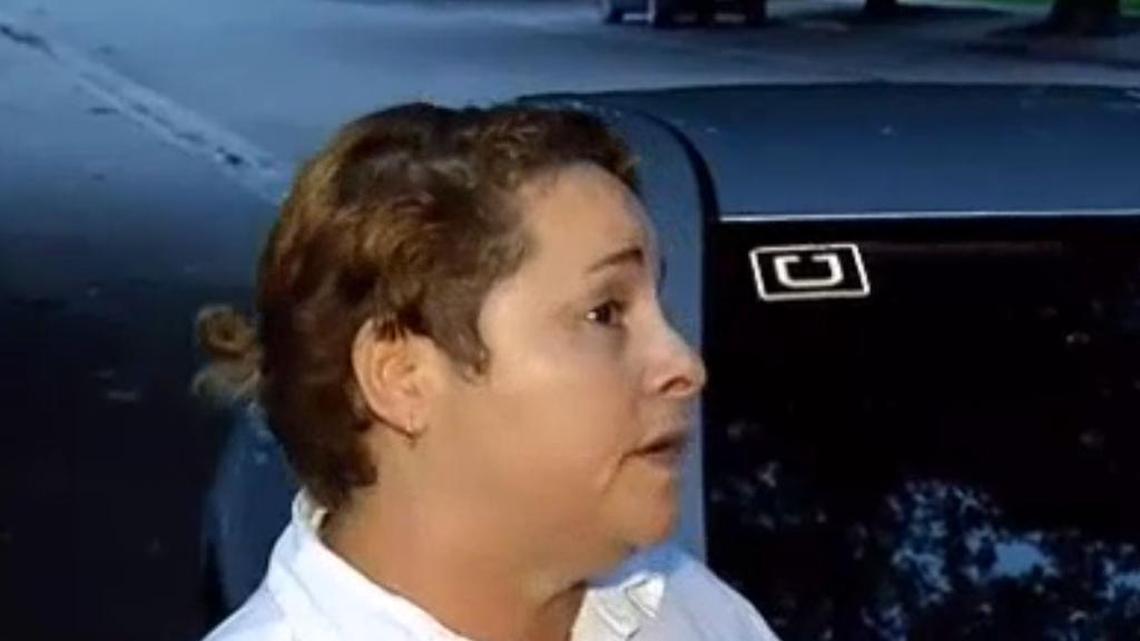 Carmen Hechevarría, an Uber driver in Miami, was fined $250 for not being able to speak English at Miami International Airport. She’s shown here during an interview with Telemundo 51.