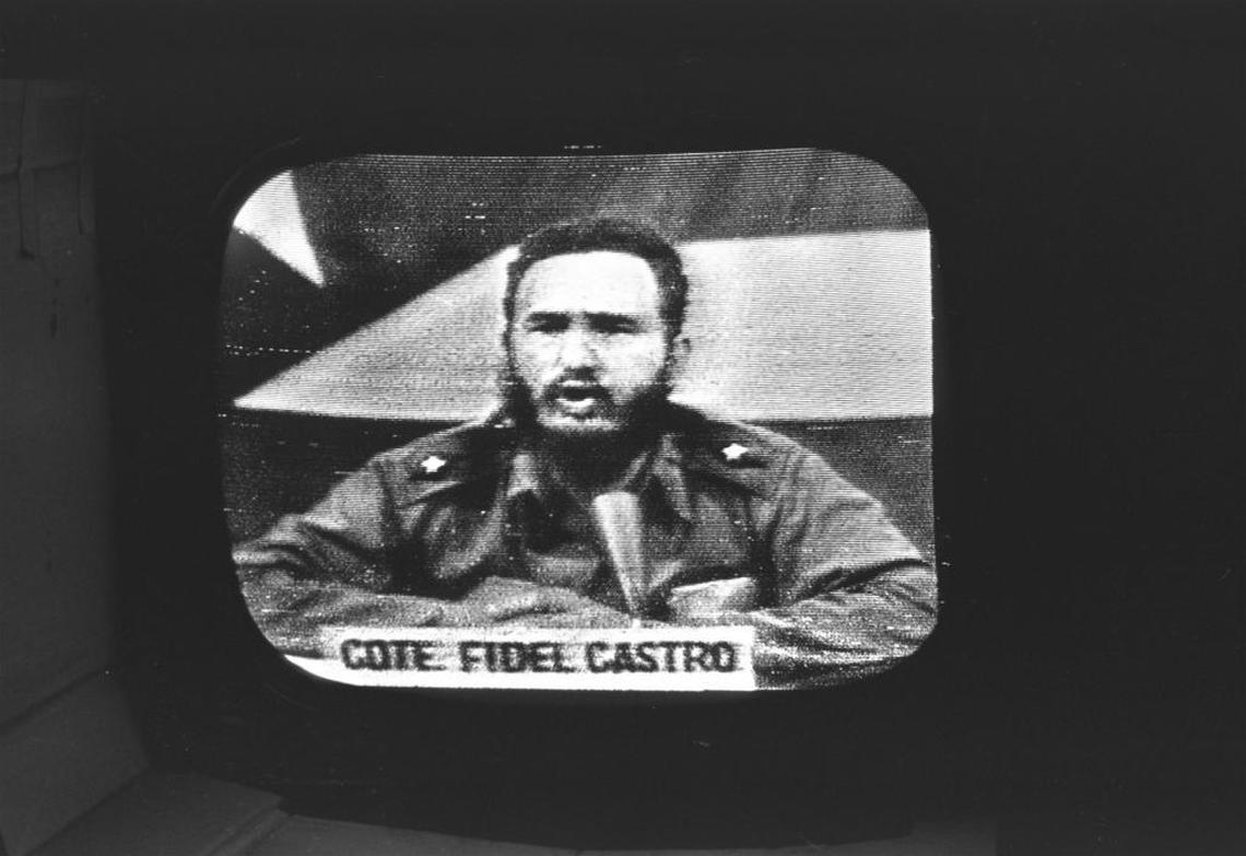Fidel Castro replies to President John F. Kennedy’s naval blockade over Cuban radio and television during the Cuban Missile Crisis.