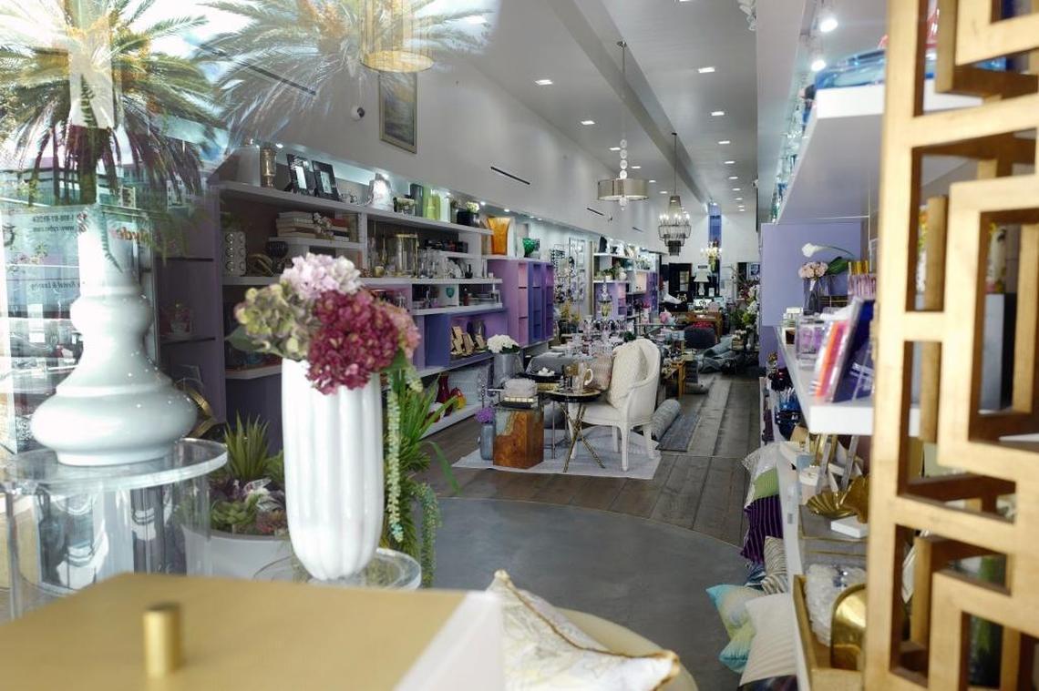 A view of Violetas Home Design, located at 223 Miracle Mile, Coral Gables, on Aug. 21, 2017. A business registered at the same address, MVP Imports, bought hundreds of millions of dollars of gold for South Florida precious-metals traders who were arrested for money laundering.
