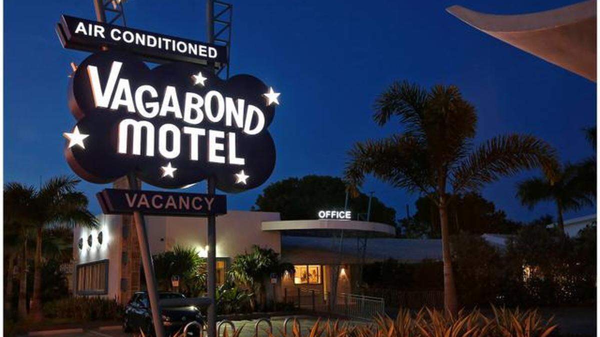 
The Vagabond Motel on Biscayne Boulevard after its restoration.
