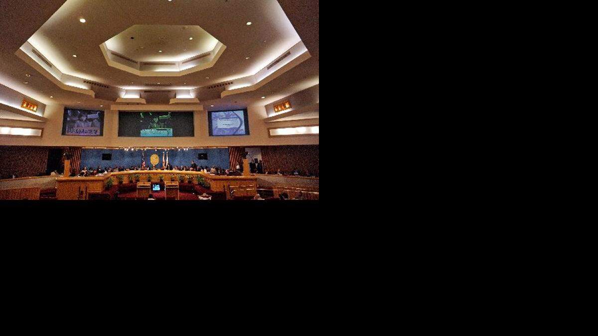 
The Miami-Dade County Commission chambers, pictured in 2012. On Tuesday, the board asked for a quarantine plan following an Ebola scare.
