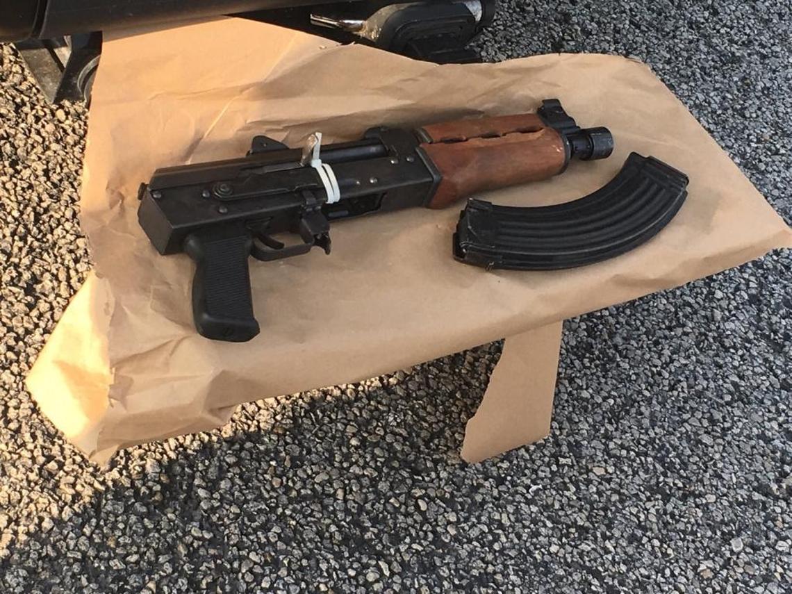 Miami-Dade Police say said somone opened fire using this weapon in an early morning shooting on the Palmetto Expressway on Monday, May 29, 2017.