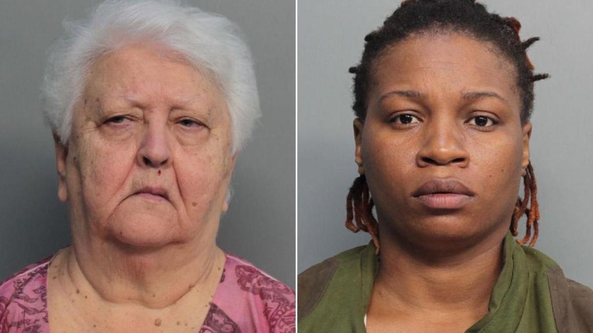 Gladys Coego, left, and Tomika Curgil, were arrested Friday.