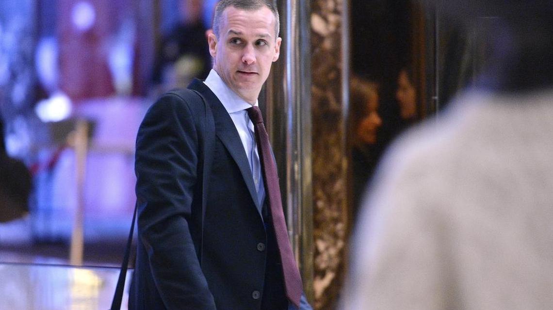 Corey Lewandowski, seen Nov. 28 at Trump Tower in New York, has launched a lobbying and consulting firm that now includes a son of Miami-Dade Mayor Carlos Gimenez.