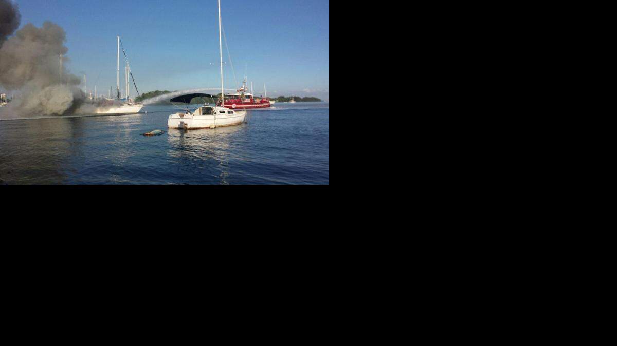 
Miami Fire Rescue extinguished a fire on a small sailboat anchored in Biscayne Bay near Dinner Key Marina. The fire was caused by a cooking accident on Tuesday afternoon.
