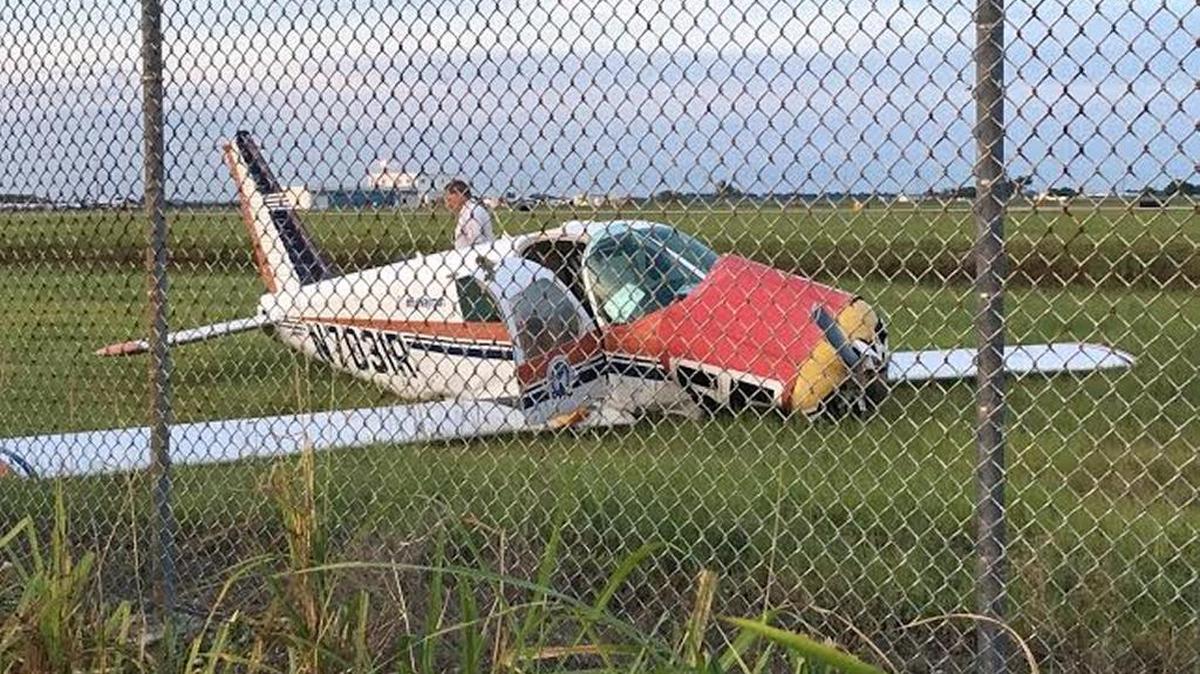A small plane made a hard landing Monday May 16, 2016, at Homestead General Aviation Airport, 28700 SW 217 Ave.