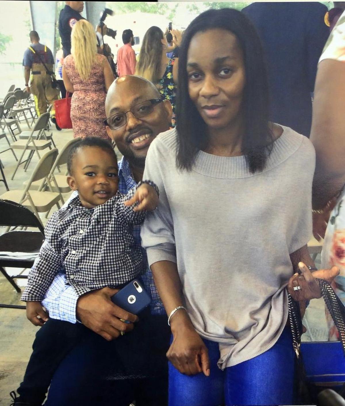 This family photo shows Donald and Doreen Mincey, and their son, Connor Mincey, who died at 22 months of meningitis. Baby Connor is one of two children at a Miami daycare center who died in December of meningitis. Florida health officials have yet to identify the source of the children’s infection.